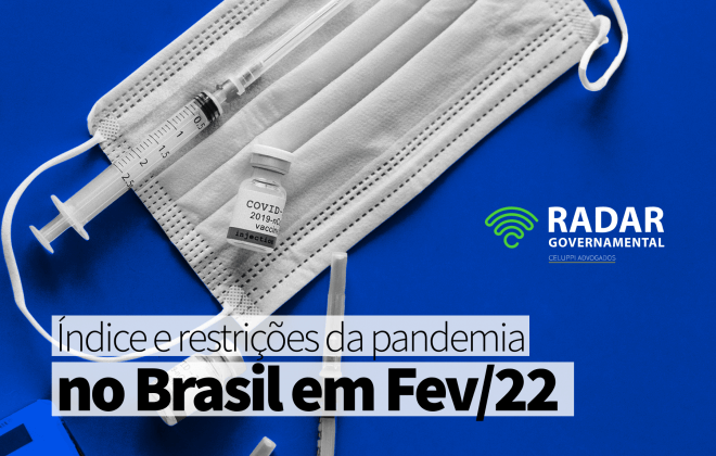Índices e restrições da pandemia no Brasil em Fevereiro 2022